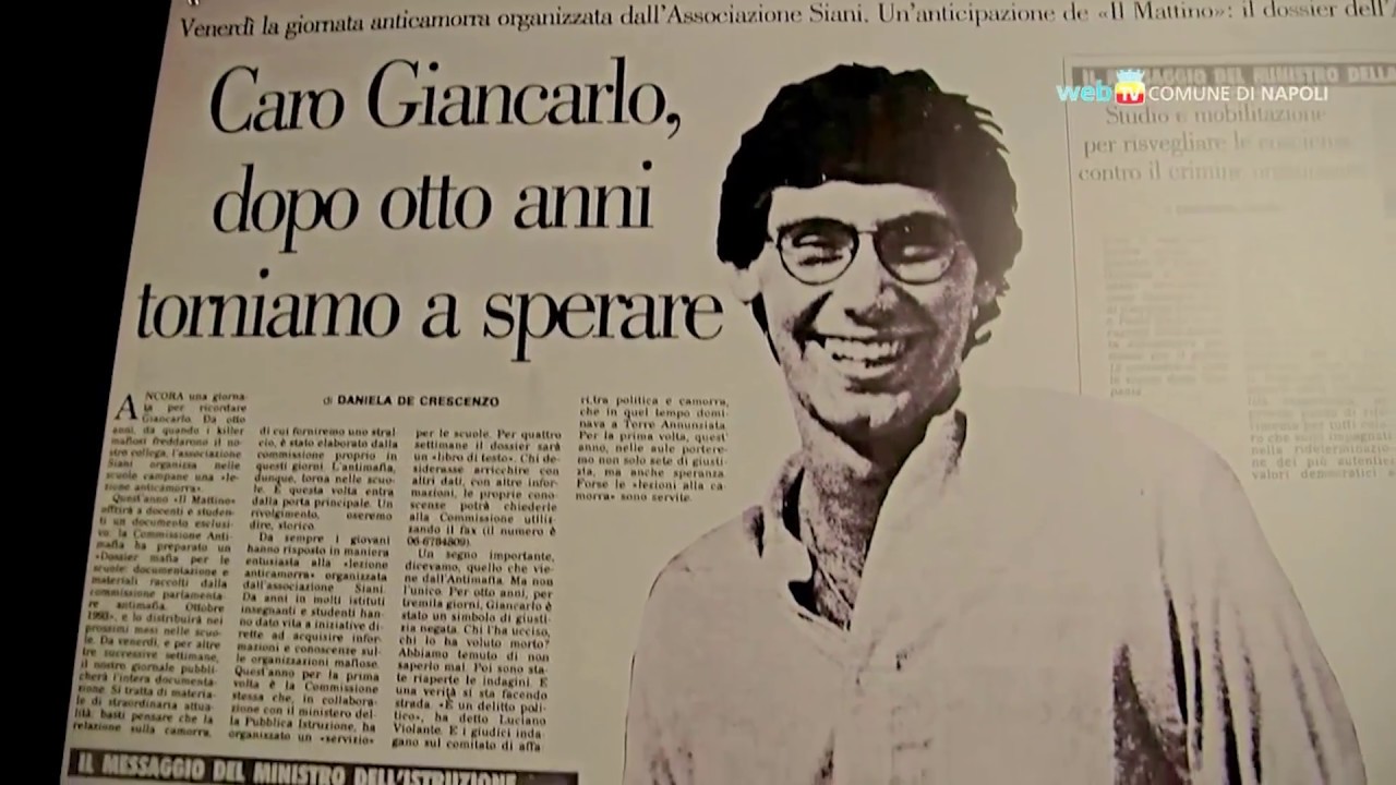 Il Mattino ricorda Giancarlo Siani Il Mattino ricorda Giancarlo Siani