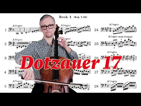 Dotzauer Cello Etude 17 from 113 exercises | Fast and Slow Play Through + Cello Lesson