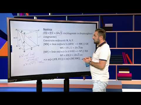 TeleŞcoala: Matematică clasa a VIII-a – Unghiul a două drepte în spațiu - probleme (@TVR2)