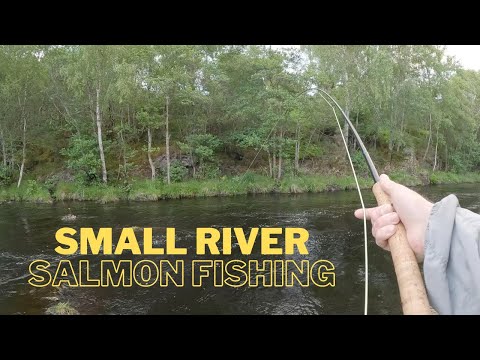 Salmon Fishing On A Small River In The Scottish Highlands