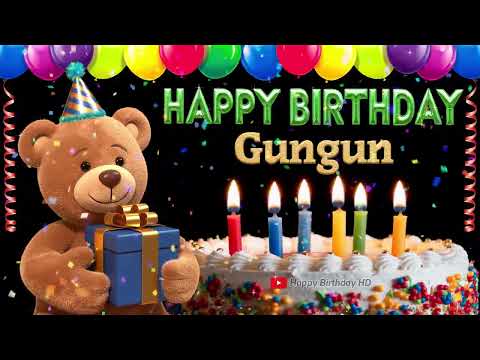 Gungun Happy birthday To You - Happy Birthday song name Gungun 🎁 🎂