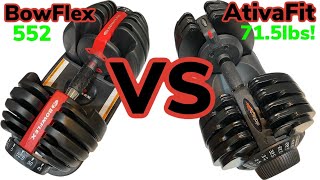 ATIVAFIT VS BOWFLEX 552 SELECTTECH - Best Adjustable Dumbbells set for Home Gym Comparison