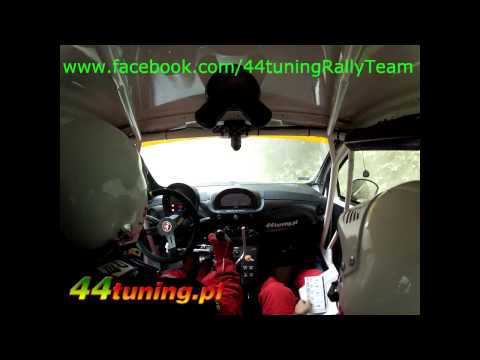 9 Rajd Kaszub 2013 onboard szczęśliwe dachowanie OS 5 Bryza Abarth 500 R3T Halicki Tkacz