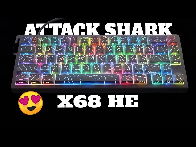 Vídeo relacionado con ATTACK SHARK X68 HE Teclado 8000Hz Rapid Trigger, Teclado Gaming RGB con Interruptor Magnético de 60%, Precisión RT de 0,01 mm, Actuación Ajustable, Snap Tap, para PC/Mac, Negroa