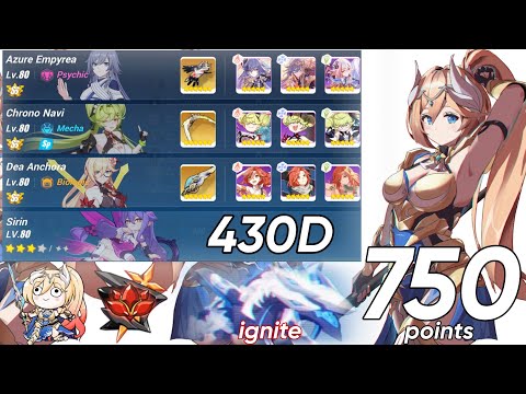 [Honkai Impact 3 SEA] EX Abyss RL (430D) - Benares (Ignite) 750 pts. AE(SS0) CN(SS) DA(SS0) Sirin 3*