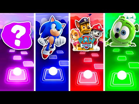 Crazy Frog - Sonic Go - Paw Patrol - Gummy Bear | Tiles Hop EDM Rush! Battle 33