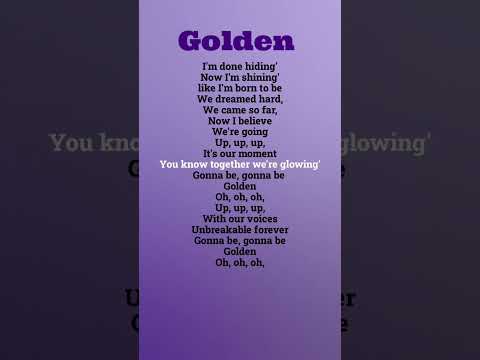 K-pop demon hunter - golden (lyrics) #kpop #demonhunter #golden #lyrics