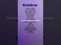 K Pop Demon Hunter Golden Lyrics Kpop Demonhunter Golden Lyrics