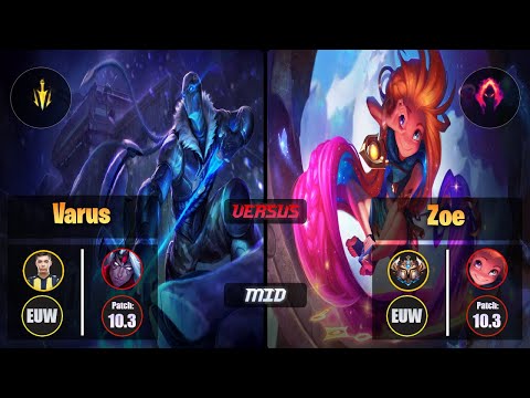 Bolulu VARUS (Mid) [Lethal Tempo] VS ZOE - Challenger EUW Patch 10.3