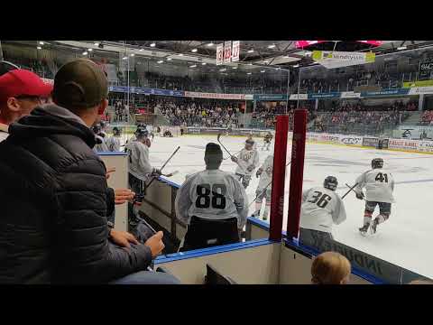 Sidste minutter af trænings kampen mellem Aalborg pirates og Frederikshavn White hawks