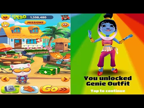 Talking Tom Gold Run vs Subway Surfers Arabia - Cyber Angela vs New Character Amira Gameplay HD
