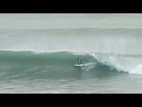 Surfing solid waves at Seaton Carew