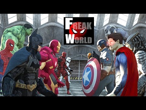 EL COMBATE DEL SIGLO!!! BATMAN vs SUPERMAN vs HULK vs SPIDERMAN, DEADPOOL, IRONMAN...