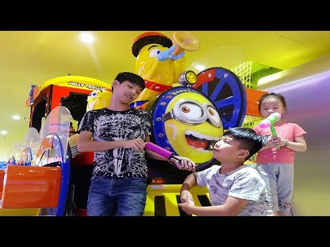 Indoor playground Funny Kids Pretend Play area - Kids song and fun family for children