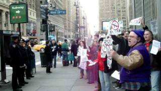 Don't cut teachers, don't cut cops! UnCut Protest against BOFA at 34th Street, NYC