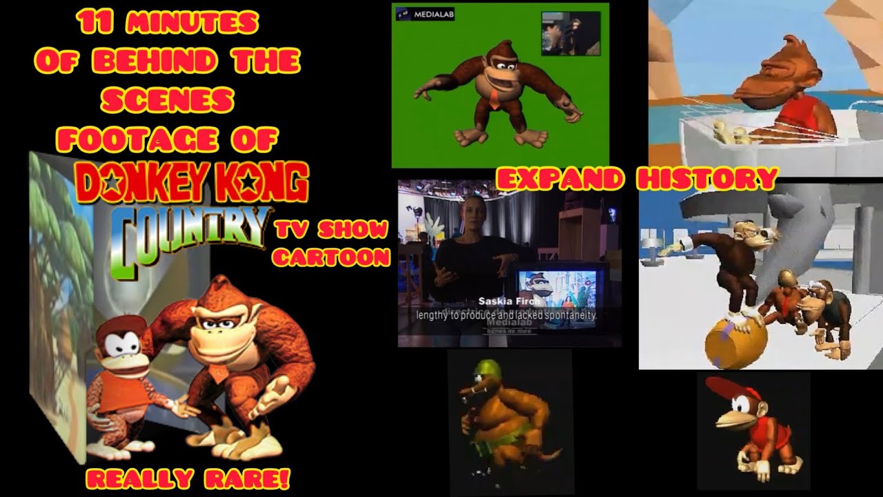 11 Minutes Of Behind The Scenes Footage Of Donkey Kong Country TV Show Cartoon Really Rare!