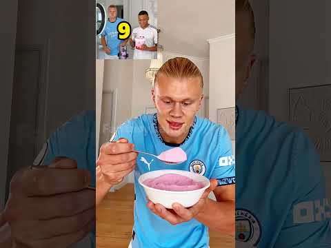 Haaland Ruined Mbappé's Ice Cream Livestream… With PINK Powder 😂🍦 #shorts  #haaland #mbappé
