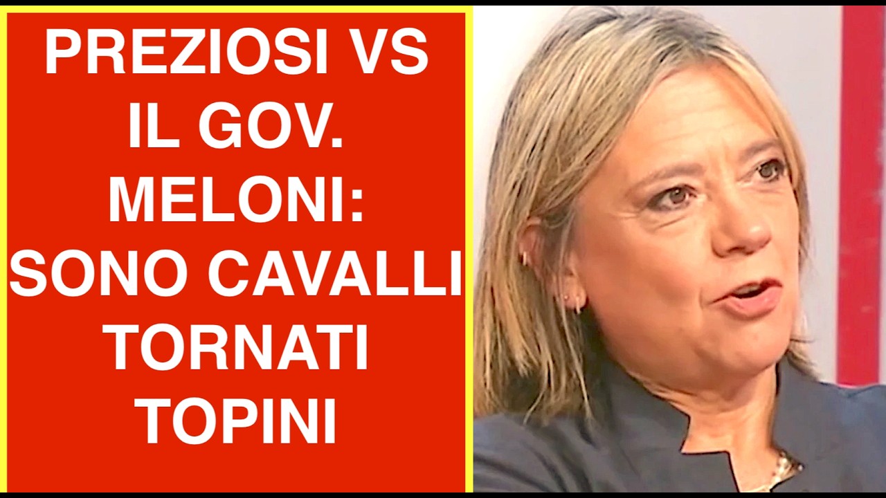 PREZIOSI VS IL GOV. MELONI: SONO CAVALLI TORNATI TOPINI