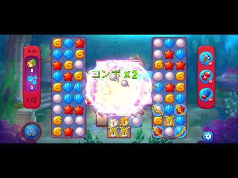 Fishdom Hard level 9129 no boosters フィッシュダム