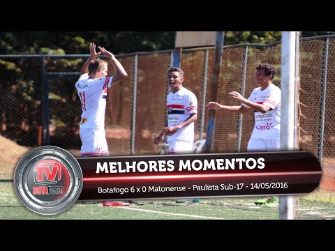 MELHORES MOMENTOS - Botafogo 6 x 0 Matonense - Paulista Sub-17 - 14/05/2016