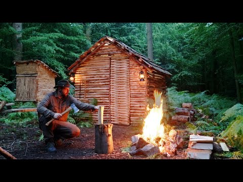 Übernachtung im Bushcraft Wood Shelter - Hochbeetbau & Lagerfeuerhuhn