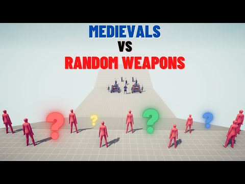RANDOM WEAPONS vs MEDIEVAL UNITS - RANDOM WEAPONS MOD - Totally Accurate Battle Simulator TABS