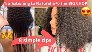 How to Transition to Natural Hair WITHOUT the BIG CHOP