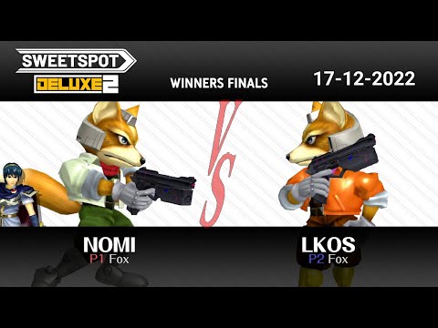 Nomi vs Lkos - Winners Finals - Sweetspot Deluxe 2 | Fox, Marth vs Fox