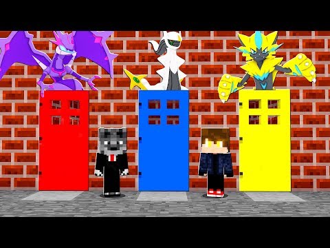 ESCOLHA AS 3 PORTAS DE POKEMON LENDARIO E ACERTE - MINECRAFT PIXELMON MOD