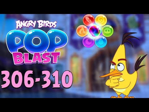 Angry Birds Pop Blast Gameplay Pt 63: Levels 306-310 - The Mysterious Bubble