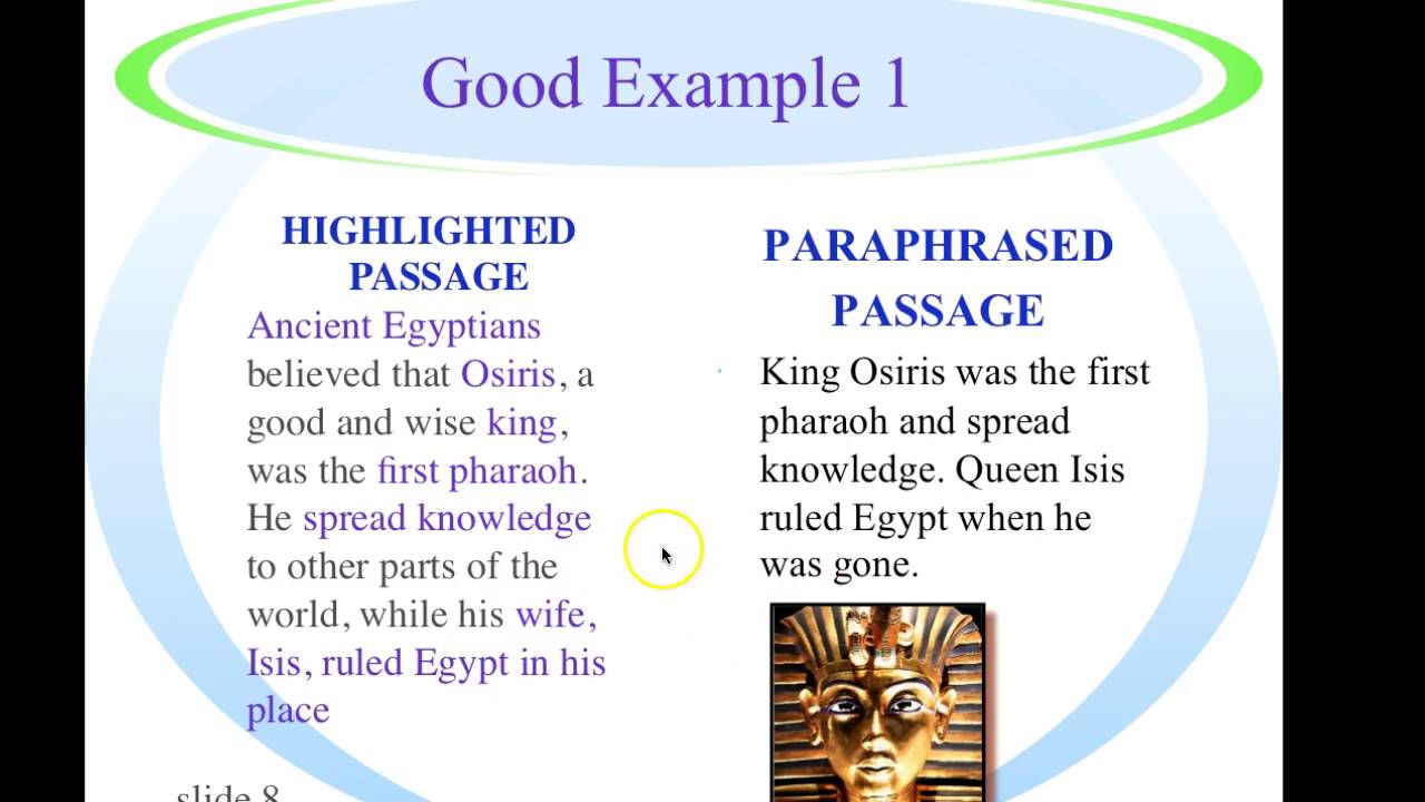 Paraphrasing: PowerPoint Video