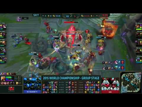 SKT Faker vs H2K Ryu Azir vs LeBlanc Group Stage Week 1 Day 1 2015 World Championship