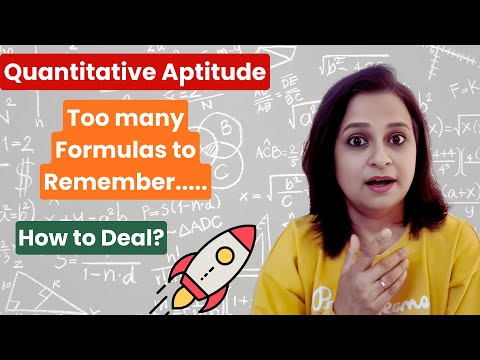 Remember Formulas in Quantitative Aptitude