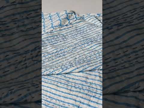 Blue cottonb designer cushion cover, size: 16 * 16 inches