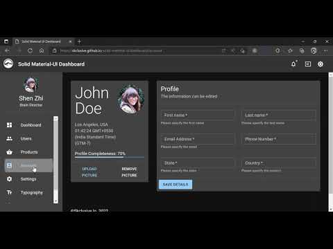 Solid Material UI Dashboard