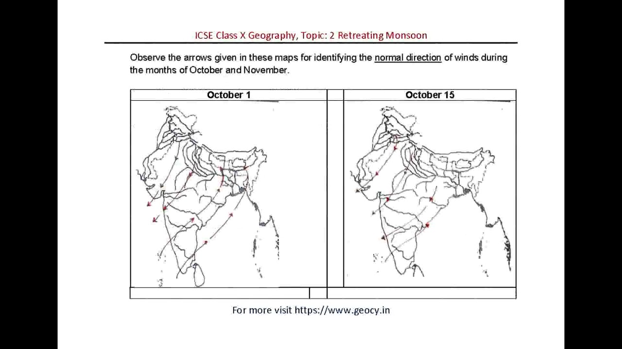 ICSE Class X Geography Topic 4: Retreating Monsoon