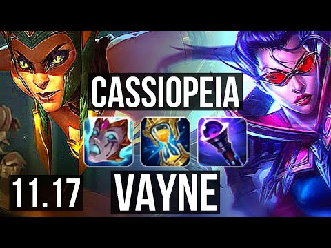 CASSIOPEIA & Thresh vs VAYNE & Soraka (ADC) (DEFEAT) | Penta, 700+ games | BR Master | v11.17