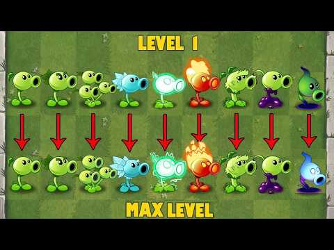 All NOOB Pea Plants Level 1 vs Max Level Battlez - Who Will Win? - PVz 2 Plant vs Plant