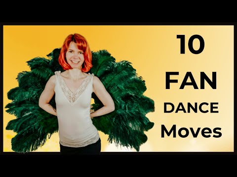 10 FAN DANCE Moves for beginners   - Burlesque Dance Tutorial