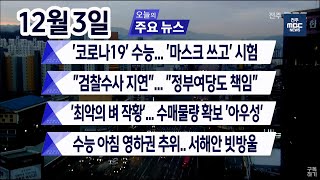 [뉴스투데이] 전주MBC 2020년 12월 03일