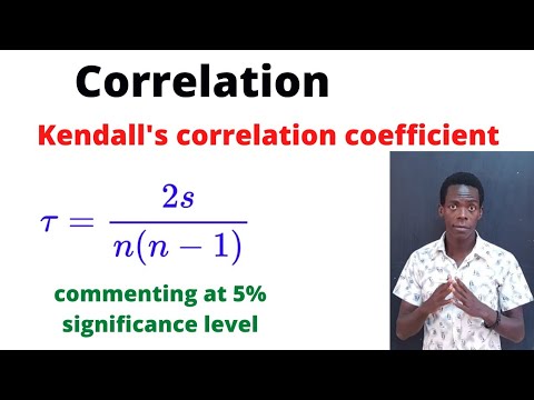 Commenting on Kendall's correlation..............#africaatruggle.