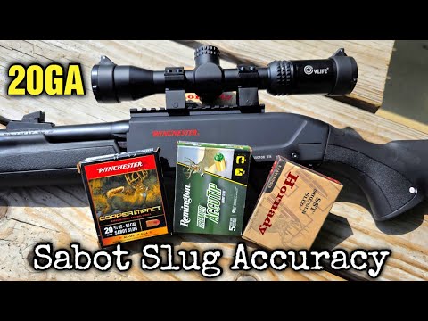 20 Gauge Sabot Slugs Accuracy Test Winchester SXP Black Shadow