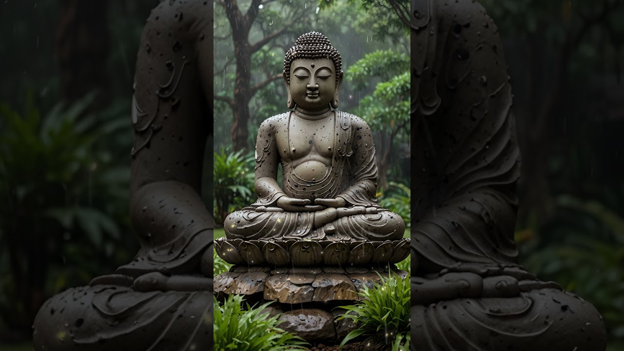 Meditation In The Rain  #meditation #buddhameditation  #buddha #asmr #mindfulness #naturesounds