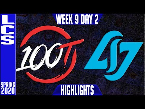 100 vs CLG Highlights | LCS Spring 2020 W9D2 | 100 Thieves vs Counter Logic Gaming