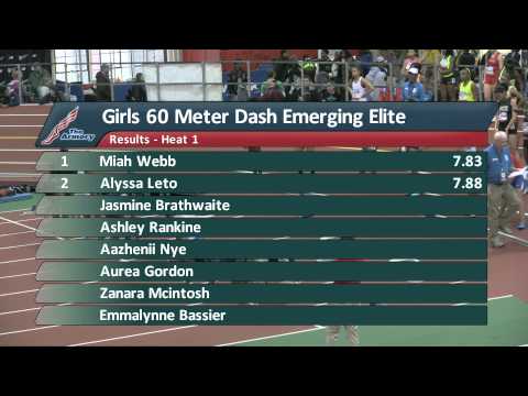 Girls 60m EE Prelim Heat 1 - New Balance Nationals Indoor 2014