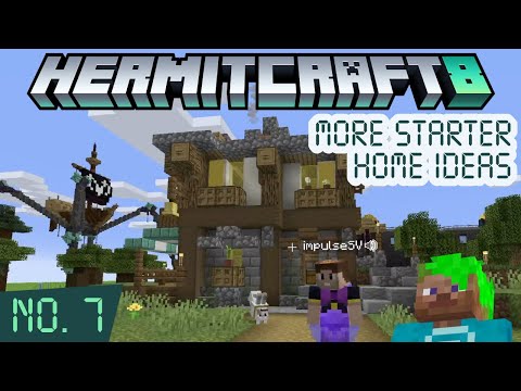 HermitCraft 8 ep 7 — Starter house tours with Cubfan135, ImpulseSV, and Pearlescent Moon!