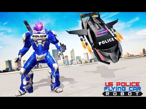Flying Police Car Transform Robot Games: Missions 1 to 8 Completed - Android GamePlay 3D