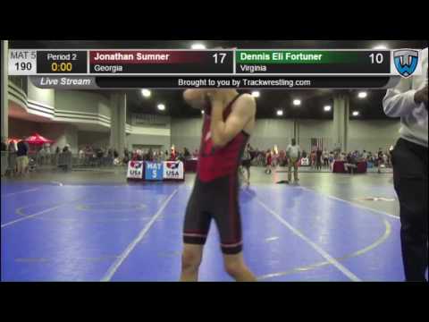 3048 Schoolboy 190 Jonathan Sumner Georgia vs Dennis Eli Fortuner Virginia 3614556104