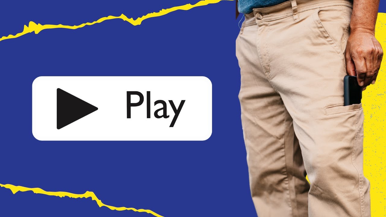 Stretchy Men's Pants with Cell Phone Pocket! Pickpocket Proof for Travel