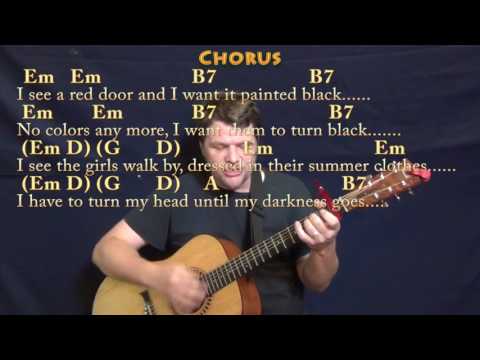 Paint It, Black (The Rolling Stones) Strum Guitar Cover Lesson with Chords/Lyrics - Capo 1st
